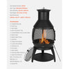 VEVOR Chiminea, 22 Inch Outdoor Wood Burning Firepit, Iron Spherical Fireplace for BBQ & Warming, Wooden Fire Pit with Grill Mesh, Chimney Coat & Rustproof Chiminea Lid, for Patio, Garden, Backyard