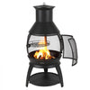 VEVOR Chiminea, 22 Inch Outdoor Wood Burning Firepit, Iron Spherical Fireplace for BBQ & Warming, Wooden Fire Pit with Grill Mesh, Chimney Coat & Rustproof Chiminea Lid, for Patio, Garden, Backyard