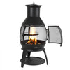 VEVOR Chiminea, 22 Inch Outdoor Wood Burning Firepit, Iron Spherical Fireplace for BBQ & Warming, Wooden Fire Pit with Grill Mesh, Chimney Coat & Rustproof Chiminea Lid, for Patio, Garden, Backyard