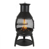 VEVOR Chiminea, 22 Inch Outdoor Wood Burning Firepit, Iron Spherical Fireplace for BBQ & Warming, Wooden Fire Pit with Grill Mesh, Chimney Coat & Rustproof Chiminea Lid, for Patio, Garden, Backyard