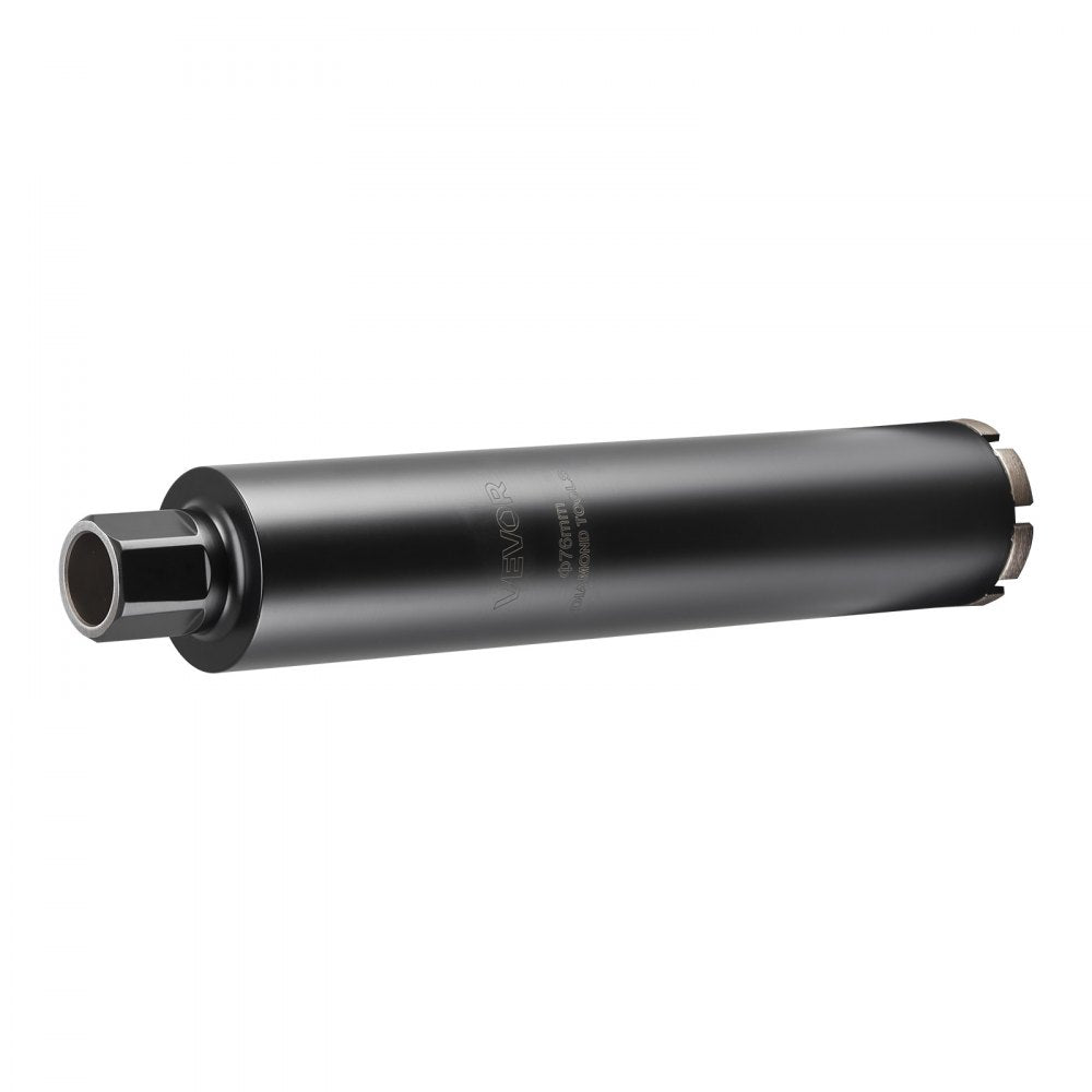 VEVOR Core Drill Bit, 3 inch Diameter, 14 inch Drilling Depth, 1-1/4 in-7 Internal Thread, High-Precision Welding Technology, Wet Diamond Core Bit for Reinforced Concrete, Red Bricks, and Masonry