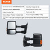 VEVOR Towing Mirrors, Left & Right Pair Set for 2008-2016 Ford F250 F350 F450 F550, Power Heated with Signal Light, Plane & Convex Glass, Manual Controlling Telescoping Folding, Heating Defrost, Black