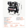 VEVOR 20 Gallon Gas Powered Air Compressor, 7HP 4.7CFM at 90 PSI Air Tank, Gas-Driven Air Compression System with Twin Cylinder Piston Pump, 115 PSI Max Pressure, 4 Wheels for Workshops Constructions