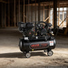 VEVOR 20 Gallon Gas Powered Air Compressor, 7HP 4.7CFM at 90 PSI Air Tank, Gas-Driven Air Compression System with Twin Cylinder Piston Pump, 115 PSI Max Pressure, 4 Wheels for Workshops Constructions