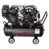 VEVOR 20 Gallon Gas Powered Air Compressor, 7HP 4.7CFM at 90 PSI Air Tank, Gas-Driven Air Compression System with Twin Cylinder Piston Pump, 115 PSI Max Pressure, 4 Wheels for Workshops Constructions