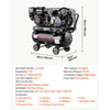 VEVOR 10 Gallon Gas Powered Air Compressor, 7HP 4.7CFM at 90 PSI Air Tank, Gas-Driven Air Compression System with Twin Cylinder Piston Pump, 115 PSI Max Pressure, 4 Wheels for Workshops Constructions
