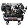 VEVOR 10 Gallon Gas Powered Air Compressor, 7HP 4.7CFM at 90 PSI Air Tank, Gas-Driven Air Compression System with Twin Cylinder Piston Pump, 115 PSI Max Pressure, 4 Wheels for Workshops Constructions