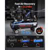 VEVOR 20 Gallon Gas Powered Air Compressor, 7HP 4.7CFM at 90 PSI Air Tank, Gas-Driven Air Compression System with Twin Cylinder Piston Pump, 115 PSI Max Pressure, 2 Wheels for Workshops Constructions
