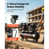 VEVOR 20 Gallon Gas Powered Air Compressor, 7HP 4.7CFM at 90 PSI Air Tank, Gas-Driven Air Compression System with Twin Cylinder Piston Pump, 115 PSI Max Pressure, 2 Wheels for Workshops Constructions