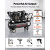 VEVOR 20 Gallon Gas Powered Air Compressor, 7HP 6.2CFM at 90 PSI Air Tank, Gas-Driven Air Compression System with Three-Cylinder Piston Pump, 115 PSI Max Pressure, 2 Wheels for Workshops Constructions