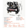 VEVOR 20 Gallon Gas Powered Air Compressor, 7HP 6.2CFM at 90 PSI Air Tank, Gas-Driven Air Compression System with Three-Cylinder Piston Pump, 115 PSI Max Pressure, 2 Wheels for Workshops Constructions