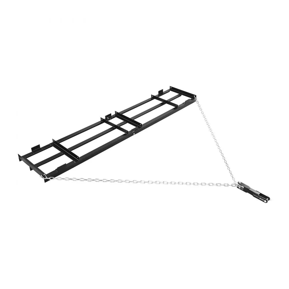 VEVOR Drag Harrow, 96 x 20 in, Tow-Behind Driveway Grader with Adjustable Width & 50lbs Load Capacity, Heavy Duty Lawn Leveling Rake, Galvanized Steel Gravel Driveway Drag, Fits ATVs UTVs Tractors
