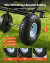 VEVOR Tow-Behind Spreader, 9.8 ft Spreading Width, Broadcast Spreader with 10" All-Terrain Tires, 85 lbs Capacity Hopper, Adjustable Flow Control, Lawn Spreaders for Seed Fertilizer Ice Melt