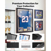 VEVOR Jersey Frame Display Case, 31.3 x 23.2 in, Wooden Sport Jersey Shadow Box with 98% UV Protection PC Panel and Hanger, Magnetic Lock, for Baseball Basketball Football Hockey Shirt Uniform, 2 Pack