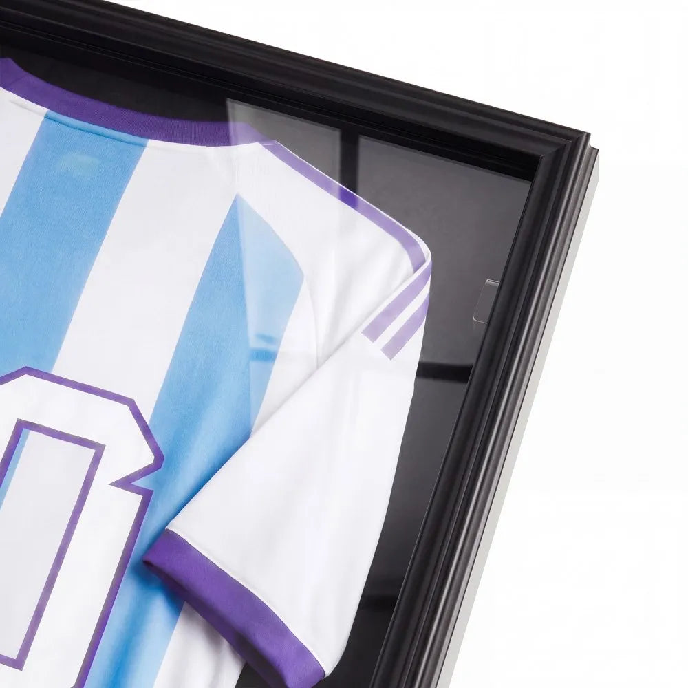 VEVOR Jersey Frame Display Case, 35.4 x 27.6 x 1.5 in, Lockable Wooden Sport Jersey Shadow Box with 98% UV Protection PC Panel and Hanger, for Baseball Basketball Football Hockey Shirt and Uniform