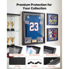 VEVOR Jersey Frame Display Case, 36.4 x 28.3 x 1.5 in, Wooden Sport Jersey Shadow Box with 98% UV Protection PC Panel and Hanger, Magnetic Lock, for Baseball Basketball Football Hockey Shirt Uniform