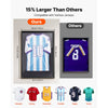 VEVOR Jersey Frame Display Case, 36.4 x 28.3 x 1.5 in, Wooden Sport Jersey Shadow Box with 98% UV Protection PC Panel and Hanger, Magnetic Lock, for Baseball Basketball Football Hockey Shirt Uniform
