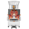 VEVOR Commercial Orange Juicer Machine, 120W Electric Automatic Orange Squeezer, Lemon Citrus Pomegranates Extractor for 20 per Minute, Stainless Steel, with Peel Collecting Bucket, PC Cover