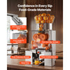 VEVOR Commercial Orange Juicer Machine, 120W Electric Automatic Orange Squeezer, Lemon Citrus Pomegranates Extractor for 20 per Minute, Stainless Steel, with Water Tap, Peels Collecting Bucket