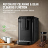 VEVOR automatic espresso machine feature graphic - automatic cleaning and bean cleaning function