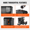 VEVOR automatic espresso machine feature graphic - thoughtful design with detachable 1.5L water tank