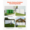 VEVOR 3 Panels Outdoor Privacy Screen, 50 x 50 in Air Conditioner Fence with 27.6 in Ground Stakes, Pool Equipment Enclosure, Horizontal Vinyl Privacy Fence, Ideal for Trash Can and A/C Units, White