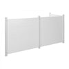 VEVOR 3 Panels Outdoor Privacy Screen, 50 x 50 in Air Conditioner Fence with 27.6 in Ground Stakes, Pool Equipment Enclosure, Horizontal Vinyl Privacy Fence, Ideal for Trash Can and A/C Units, White