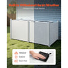 VEVOR 4 Panels Outdoor Privacy Screen, 50 x 50 in Air Conditioner Fence with 27.6 in Ground Stakes, Pool Equipment Enclosure, Horizontal Vinyl Privacy Fence, Ideal for Trash Can and A/C Units, White