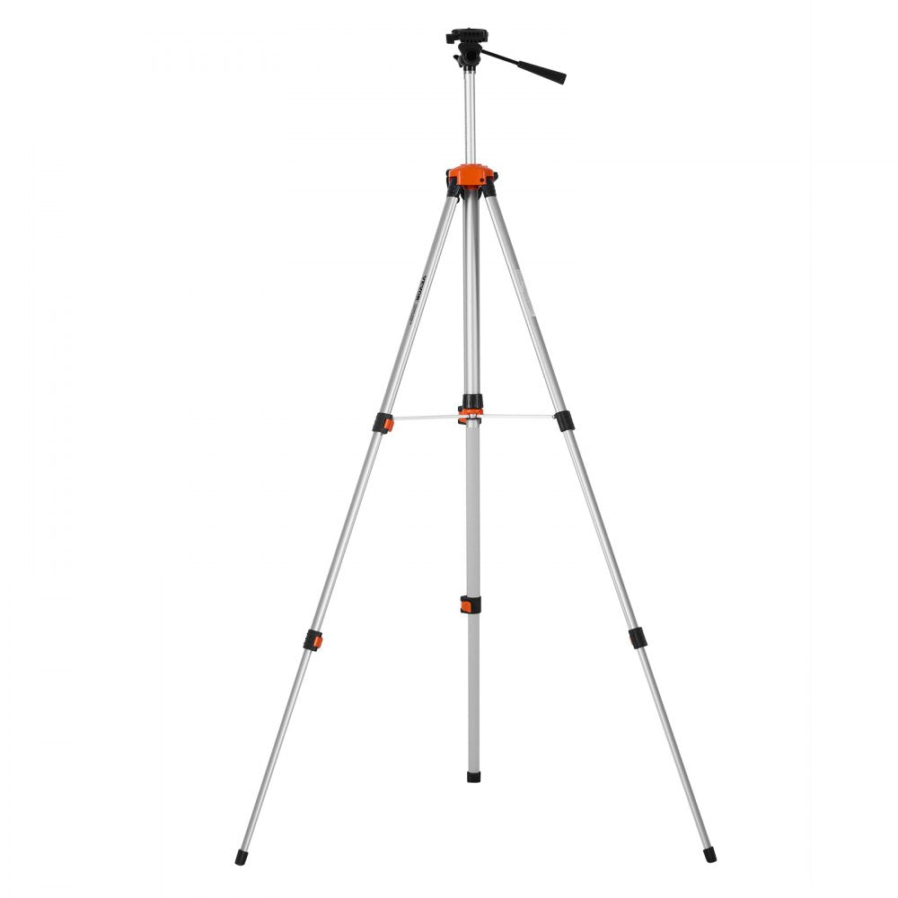 VEVOR Laser Level Tripod, ¼ x 20 Thread Mount, 27.36-68.11 inch Height Adjustment with Integrated Level Bubble Lightweight Laser Scanner Stand, Retractable Legs Aluminum Tripod for Stable Measurement