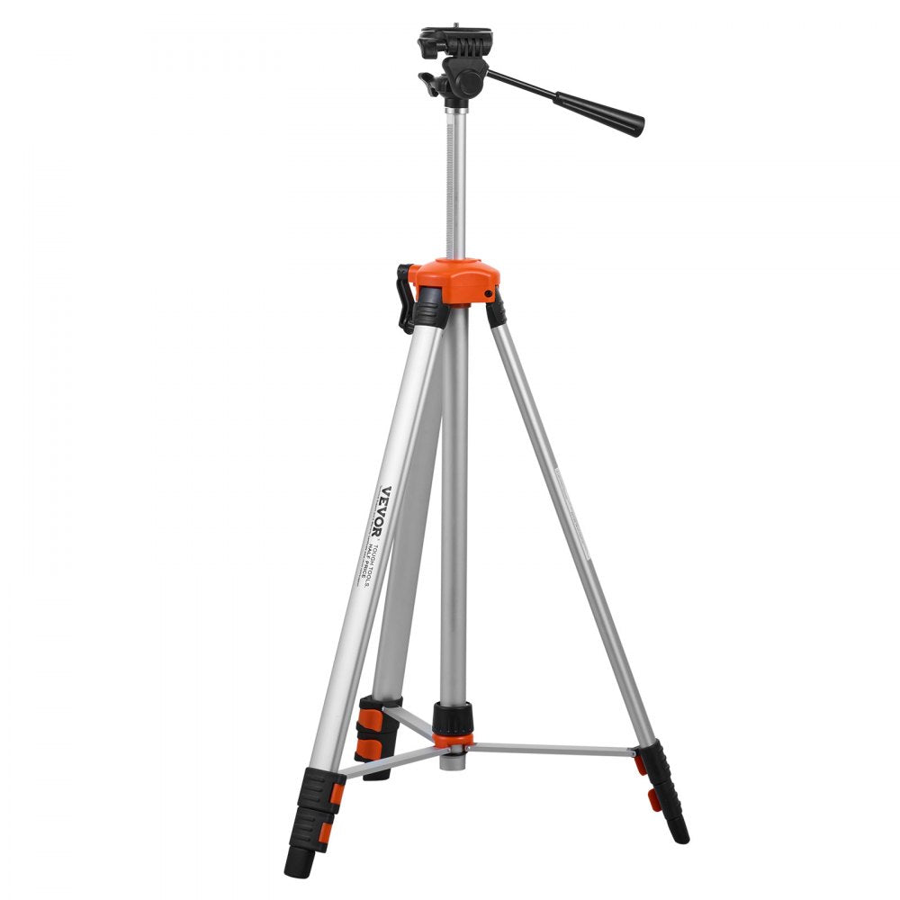VEVOR Laser Level Tripod, ¼ x 20 Thread Mount, 27.36-68.11 inch Height Adjustment with Integrated Level Bubble Lightweight Laser Scanner Stand, Retractable Legs Aluminum Tripod for Stable Measurement