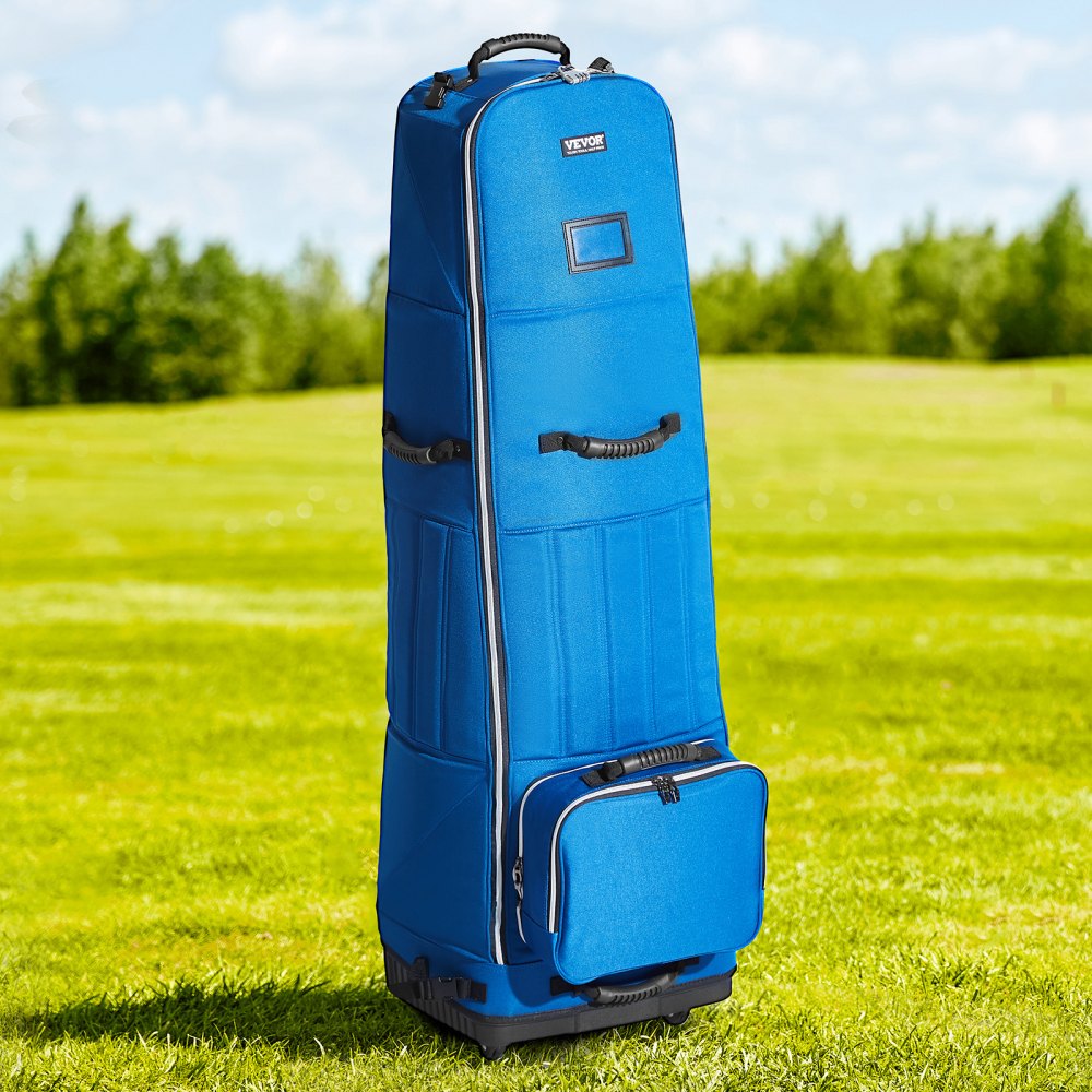 VEVOR Golf Travel Bag, Outdoors Soft-Sided Golf Travel Cover, Heavy Duty 1200D Polyester Oxford Wear-Resistant Waterproof, Padded Luggage Case with Wheels, Foldable Golf Club Storage Bag for Airline