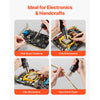 VEVOR 2-in-1 Hot Air Rework Station & Soldering Station, 820W LED Digital Rework and Soldering Iron Station with 5V USB Charging Port, Adjustable Temps & Airflow, ℃/℉ Conversion, 3 Hot Air Nozzles