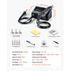 VEVOR 2-in-1 Hot Air Rework Station & Soldering Station, 750W Digital Rework and Soldering Iron Station with Adjustable Temps & Airflow, ℃/℉ Conversion, 3 Hot Air Nozzles for Electronics Repairing