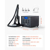 VEVOR Hot Air Rework Station, 1000W Digital SMD Rework Station, 212℉-896℉ Hot Air Gun with 99-Level Adjustable Airflow, 3 Pre-Set Channels & 3 Hot Air Nozzles for Chip Dismantling, Electronics Repair