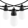 VEVOR RGB Outdoor String Lights, 50FT, Outside Patio Lights with APP Control 15 Bulbs, 15 Single-Color Adjustable Brightness Time Setting, Waterproof Hanging Lights for Halloween Decorations Christmas