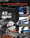 VEVOR Hydraulic Hose Crimper, Hydra-Krimp AC Hose Crimper Kit with 7 Dies Snap-On & Carrying Case, Hydraulic A/C Hoses Crimping Tool for Automotive & Air Conditioning Repair (Split with Manual Pump)