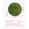 VEVOR Artificial Topiary Ball, 23 inch Faux Boxwood Plant Balls, Fake Silk Tree Look Real, Easy Assembly for Decor Front Porch Outdoor Patio Garden Balcony Backyard and Indoor Home Wedding, Green