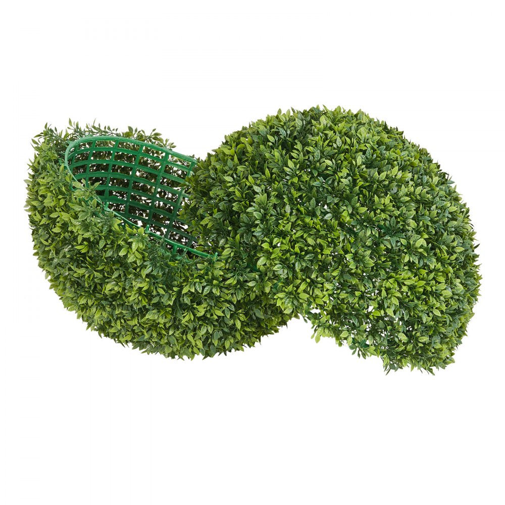 VEVOR Artificial Topiary Ball, 23 inch Faux Boxwood Plant Balls, Fake Silk Tree Look Real, Easy Assembly for Decor Front Porch Outdoor Patio Garden Balcony Backyard and Indoor Home Wedding, Green
