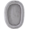 VEVOR Human Dog Bed, 72" x48"x10" Human Dog Bed for Adult, Human Size Dog Bed with Washable Faux Rabbit Fur Cover, Egg Orthopedic Foam, Storage Pocket, Large Dog Bean Bed, Light Grey