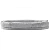 VEVOR Human Dog Bed, 67.7"x35"x9.8" Human Dog Bed for Adult, Human Size Dog Bed with Washable Faux Rabbit Fur Cover, Egg Orthopedic Foam, Storage Pocket, Large Dog Bean Bed, Light Grey