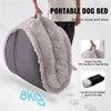 VEVOR Human Dog Bed, 72" x48"x10" Giant Human Dog Bed for Adult, Human Size Dog Bed with Washable PV Velvet Cover, Egg Orthopedic Foam, Storage Pocket, Large Dog Bean Bed for You and Pet, Light Grey