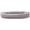 VEVOR Human Dog Bed, 72" x48"x10" Giant Human Dog Bed for Adult, Human Size Dog Bed with Washable PV Velvet Cover, Egg Orthopedic Foam, Storage Pocket, Large Dog Bean Bed for You and Pet, Light Grey