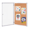 VEVOR 36"x24" Enclosed Cork Board with Aluminum Frame –  Lockable Bulletin Board with Acrylic Door & 2 Keys – Weather-Resistant Wall Display Case for School, Home, Office