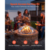 VEVOR Fire Pit Spark Screen, 19 inch Round, Stainless Steel Mesh Cover Lid, for Outdoor, Patio, Backyard, Camping, Party, with Handle and Poker, High Temperature Tolerant, Help Block Sparks, Silver