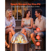 VEVOR Fire Pit Spark Screen, 19 inch Dome, Stainless Steel Mesh Cover Lid, for Outdoor, Patio, Backyard, Camping, Party, with Handles and Poker, High Temperature Tolerant, Help Block Sparks, Silver