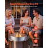 VEVOR Fire Pit Spark Screen, 26 inch Mesh Cover Lid, SUS304 Stainless Steel, for Outdoor, Patio, Backyard, Camping, Party, with Handles & Poker, High Temperature Tolerant, Help Block Sparks, Silver