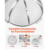 VEVOR Fire Pit Spark Screen, 26 inch Dome, Stainless Steel Mesh Cover Lid, for Outdoor, Patio, Backyard, Camping, Party, with Handles and Poker, High Temperature Tolerant, Help Block Sparks, Silver