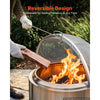 VEVOR Fire Pit Spark Screen, 30 inch Dome, Stainless Steel Mesh Cover Lid, for Outdoor, Patio, Backyard, Camping, Party, with Handles and Poker, High Temperature Tolerant, Help Block Sparks, Silver