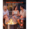 VEVOR Fire Pit Spark Screen, 36 inch Dome, Stainless Steel Mesh Cover Lid, for Outdoor, Patio, Backyard, Camping, Party, with Handles and Poker, High Temperature Tolerant, Help Block Sparks, Silver