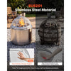 VEVOR Fire Pit Spark Screen, 36 inch Dome, Stainless Steel Mesh Cover Lid, for Outdoor, Patio, Backyard, Camping, Party, with Handles and Poker, High Temperature Tolerant, Help Block Sparks, Silver